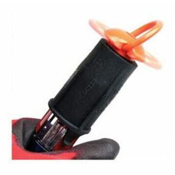Universal Swivel Cup Tether Attachment, 6 oz Load Capacity, Rubber, Black/Orange
