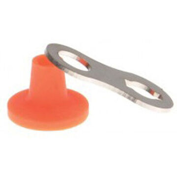 Tool Collar and Loop Kit, 0.5 lb, 10-Piece, Stainless Steel Loop, Plastic Collar, Orange