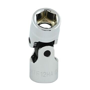 6-Point Standard Length Universal Joint Socket, 3/8 in Drive, 12 mm Drive, 46.8 mm lg, 360 deg