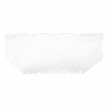 Visière plate, Transparent, Polycarbonate, 203 mm de hauteur, 432 mm de largeur