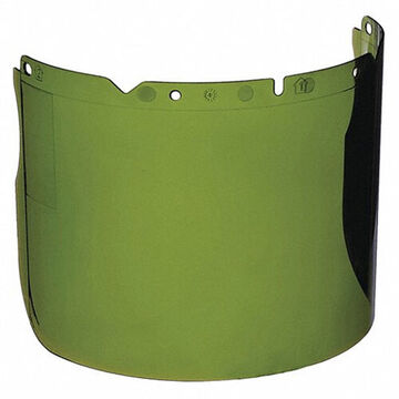 Visière moulée, verte, polycarbonate, hauteur 203 mm, largeur 432 mm