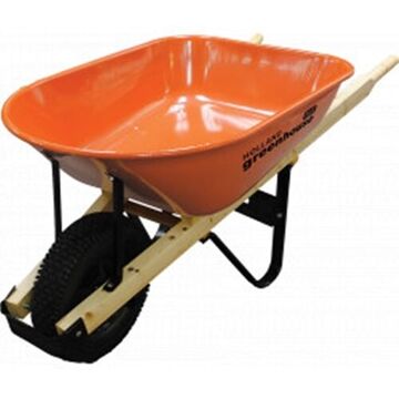 Wheelbarrow, 6 Cu Ft, Pneumatic, Steel