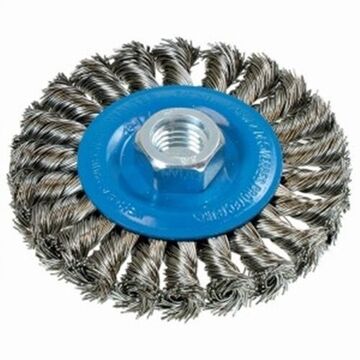 Wire Wheel Brush, 4 in dia Brush, Knot-Twisted