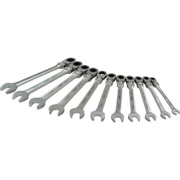 Combination Wrench Set, 11-Piece, Stainless Steel