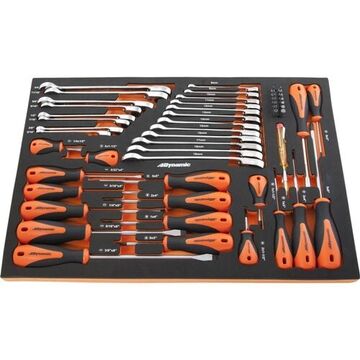 Screwdriver and Ratcheting Wrench Set, 41-Piece, Steel