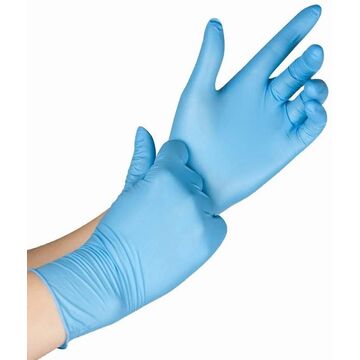 Extra Heavy Duty Disposable Gloves, Nitrile Palm, Black, Textured Finger, Nitrile