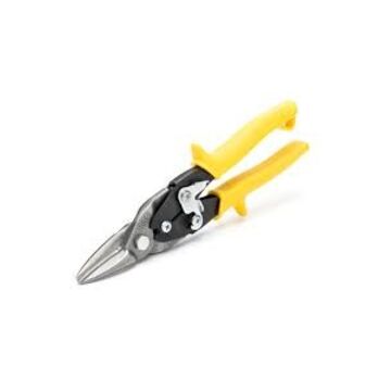 Straight Cut Aviation Snip, 18 ga cutting, 1-3/8 in x 9-3/4 in, Molybdenum Steel, Yellow