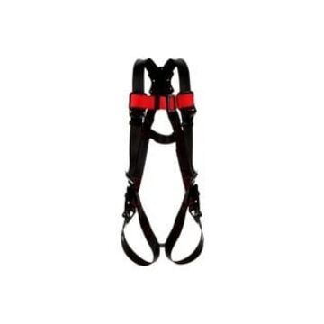 Safety Harness Full Body, Work Positioning, X-large, Zinc Plated Steel D-ring, Chest, Torso And Leg Buckle Black, 420 Lb, For Painting