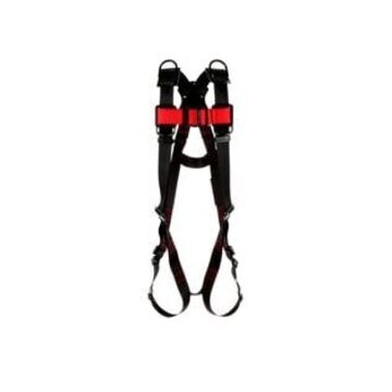 Safety Harness, Full Body, Work Positioning Medium/large, Zinc Plated Steel D-ring, Chest Buckle, Torso Buckle And Leg Buckleblack, 420 Lb