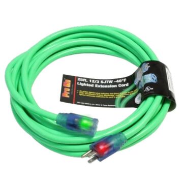 Cold Weather Extension Cord, 25 Ft, 12/3 Sjtw