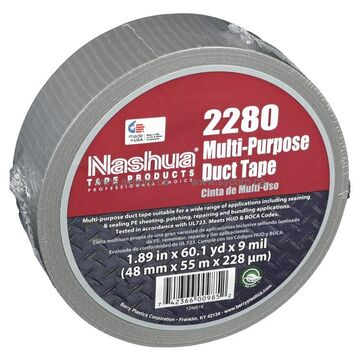 Duct Tape Multi Purpose, 48 Mm X 55 M X 9 Mil, Polyethylene Coated Cloth, Silver