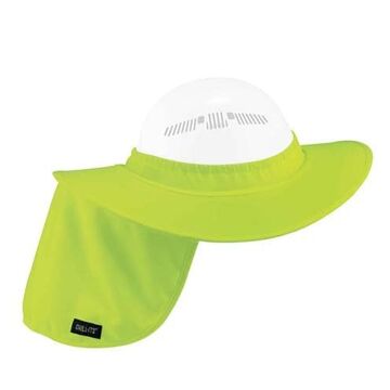 Hard Hat Brim, 100% Polyester, Lime, Neck Shade