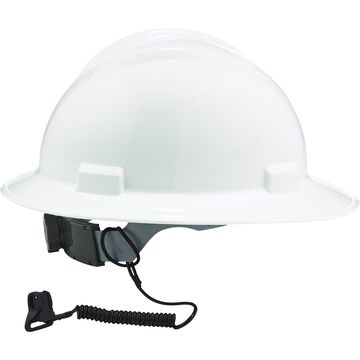 Lanière pour casque de sécurité à enroulement, lime haute visibilité ou noir, plastique, 13 pouce