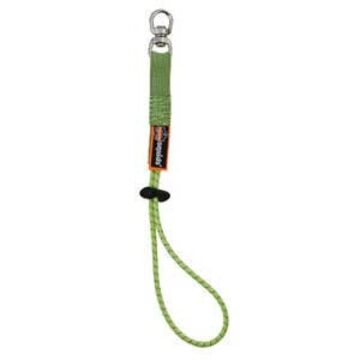 Queue d'outil en boucle, 15 po, anneau en D, sangle en nylon, citron vert, 10 lb