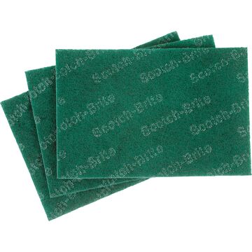 General Purpose Scouring Pad, 6 In Wd X 9 In Lg, Aluminum Oxide, Green