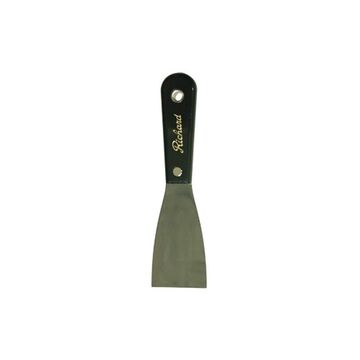 Couteau à mastic flexible, lame en acier à haute teneur en carbone, manche en polypropylène, noir