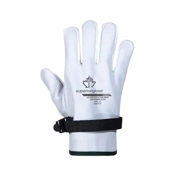 Low Voltage Cover Gloves, Goat Leather Palm, White