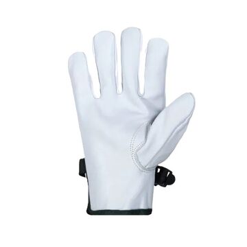 Gloves Low Voltage Cover, Goat Leather Palm, White