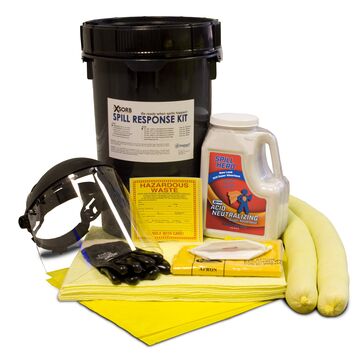 Acid Neutralizing Spill Kit, 6.5 Gal Bkt