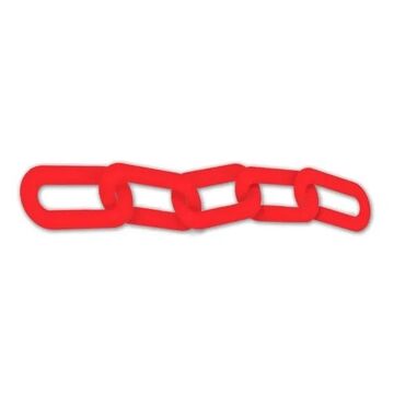 Standard Style Chain Link, Light Weight, 500 ft Olg, Polyethylene, Red