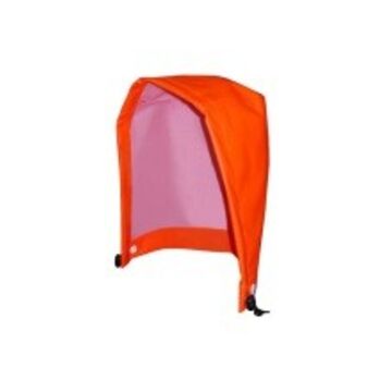 Capuche de pluie, orange, PVC