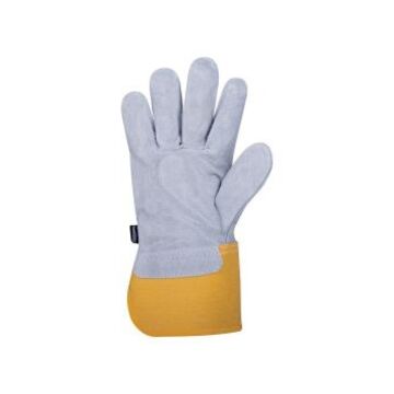 Work Gloves, Large, Orange, Cotton