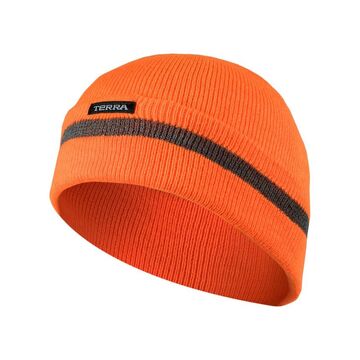 Tuque haute visibilité, taille unique, orange, tricot acrylique
