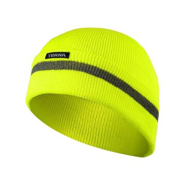 High-Visibility Toque, One Size, Yellow, Knitted Acrylic