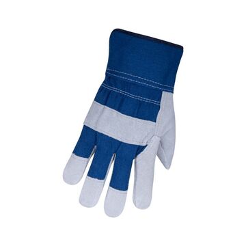 Winter Gloves, Small, Blue, Black, Tan, Leather