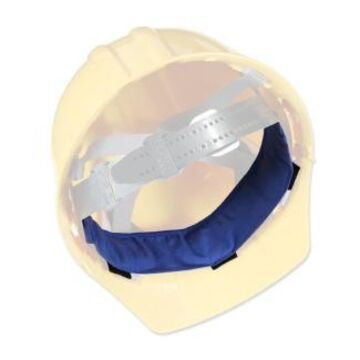 Doublure de casque de sécurité à refroidissement par évaporation, 7 pouce, bleu uni, polymère acrylique