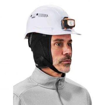 Doublure de casque d'hiver, régulier, noir, 100% polaire de polyester