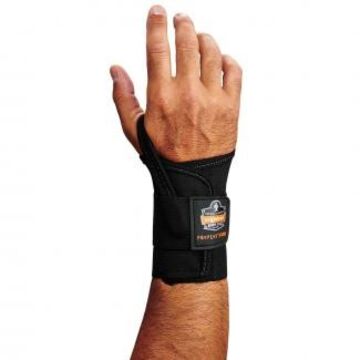 Single Strap Wrist Support, Small, Black, Three Stage Hook and loop Closure