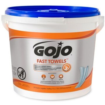 Fast Wipes, Towel, Polypropylene, Blue, Clear, Clear to Pale Yellow