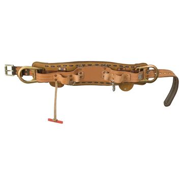 Full Floating Body Belt, 5 in wd, Leather, Nylon, Klein-Kord with Alloy Steel Hardware, Natural