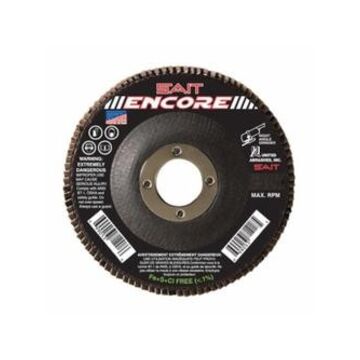 Flap Disc, 4-1/2 in x 7/8 in, 60 Grit, Zirconium, 13300 rpm