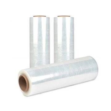 Stretch Wrap Pallet Shrink Wrap, 1476 Ft Lg, 17.7 In Wd, Clear