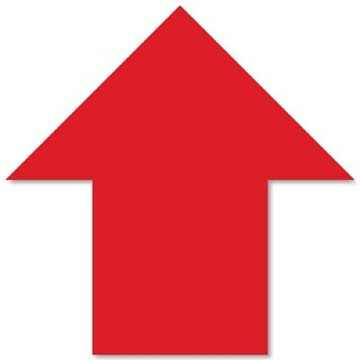 Floor Arrow 5.5in Red 50pk