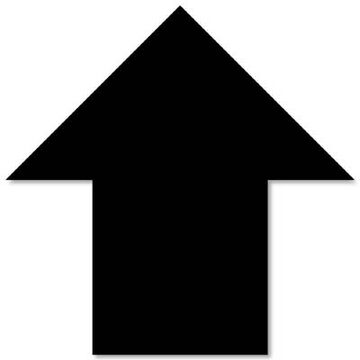 Floor Arrow 5.5in Black 50pk