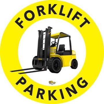 Floor Sign Forklift Parking 24in Ylw