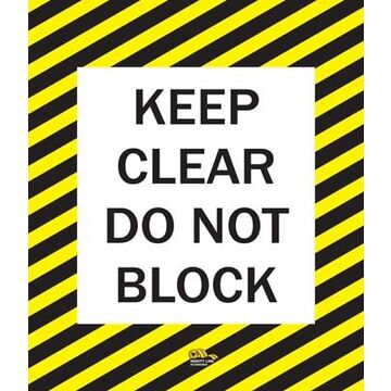 Floor Sign Do Not Block 36in X 42in