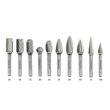 Double Cut Tungsten Carbide Burr, 1/2 in x 7/8 in x 1/4 in, Tungsten Carbide