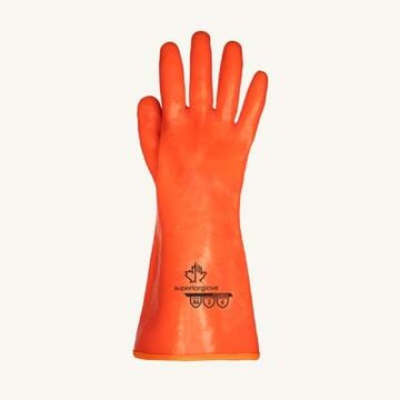 Chemical Gloves: Pvc, Ansi A6, Orange