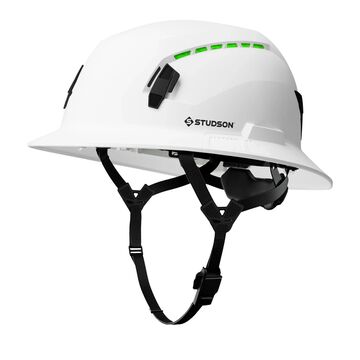 Casque de sécurité plein bord ventilé blanc