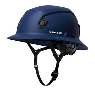 Casque de sécurité plein bord non ventilé bleu