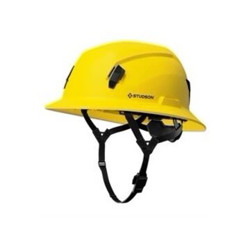 Casque de sécurité plein bord non ventilé jaune
